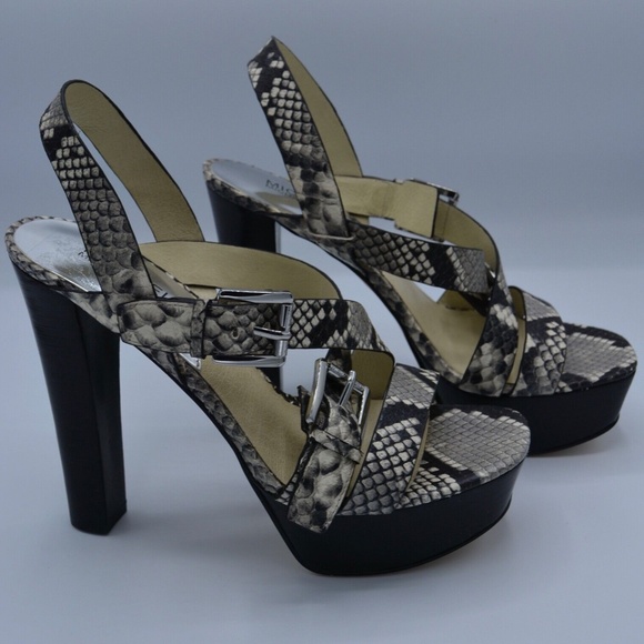 MICHAEL by Michael Kors - Josephine Platform - Leather Snake Print - 8.5M - Picture 4 of 12
